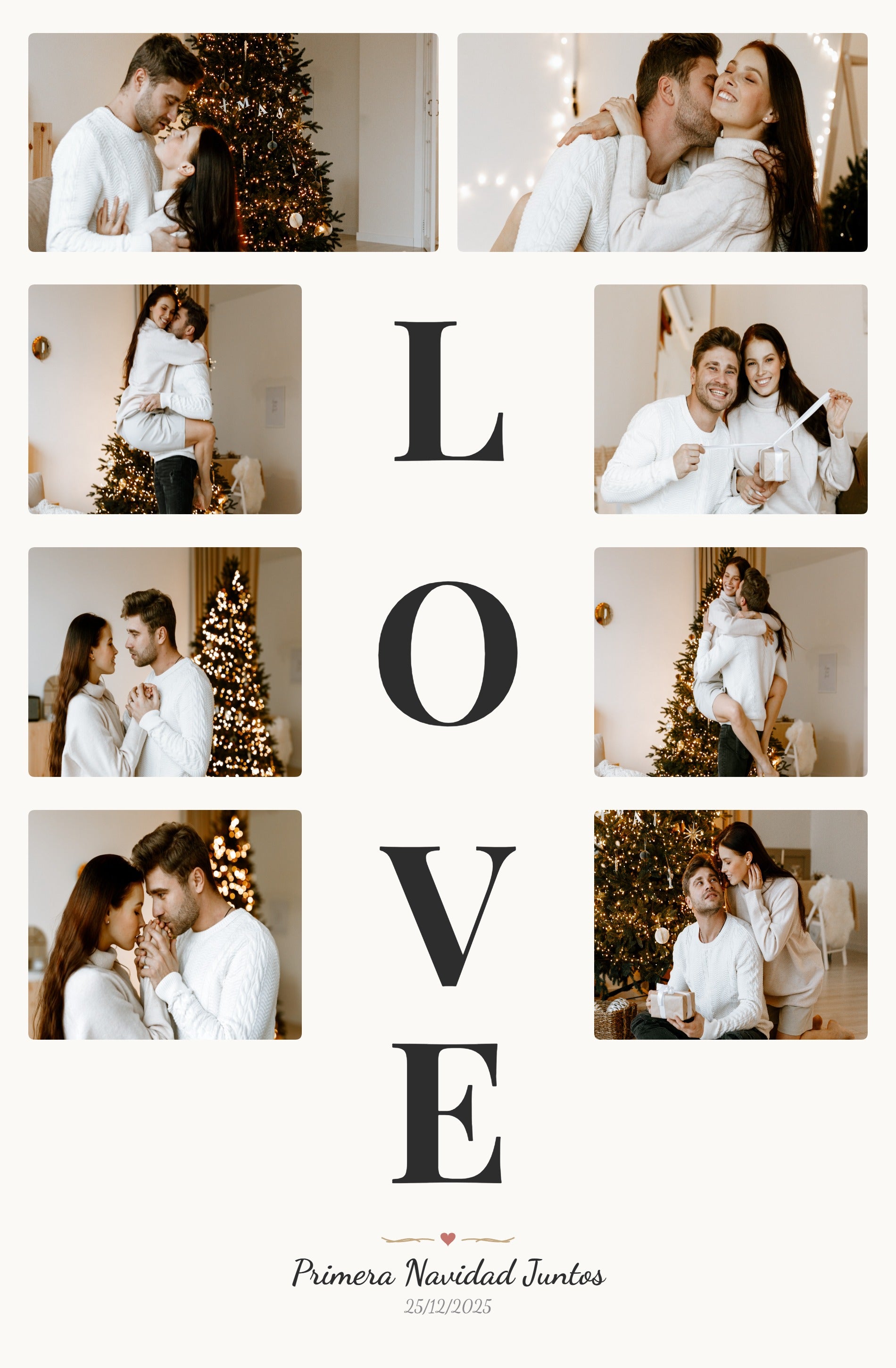 LOVE Collage Metalprint